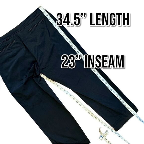 Soft Surroundings Black Chino Capri Pants Sz M - Picture 7 of 11